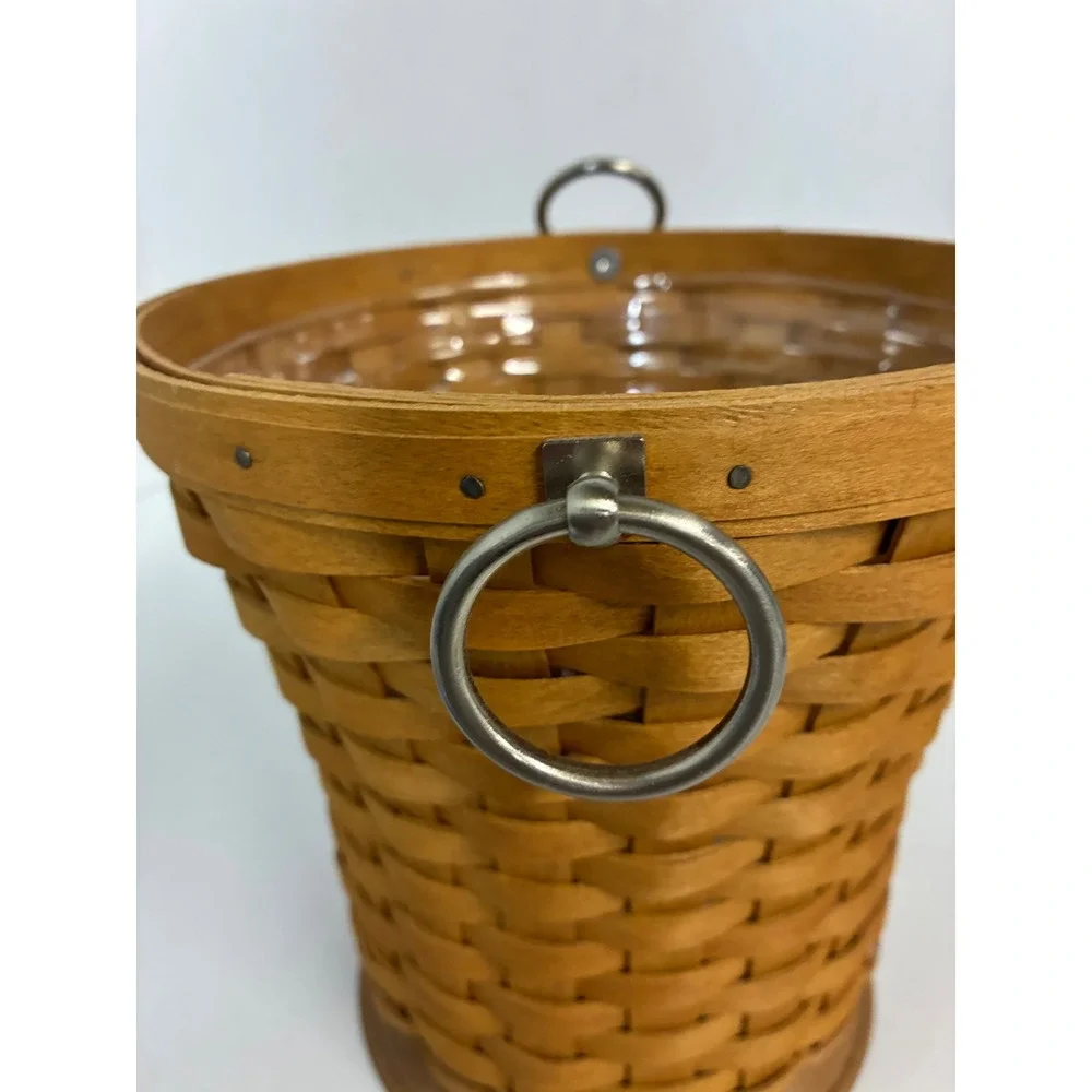 Longaberger Collectors Club Celebration Basket Signed Wood Base Ring Handles 9in